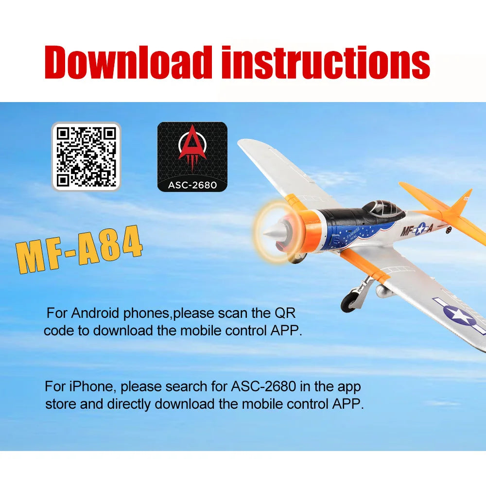 9IMOD RC Plane MF-A84 Fixed-wing Aircraft 10CH  One-key Aerobatic EPP Optional Camera