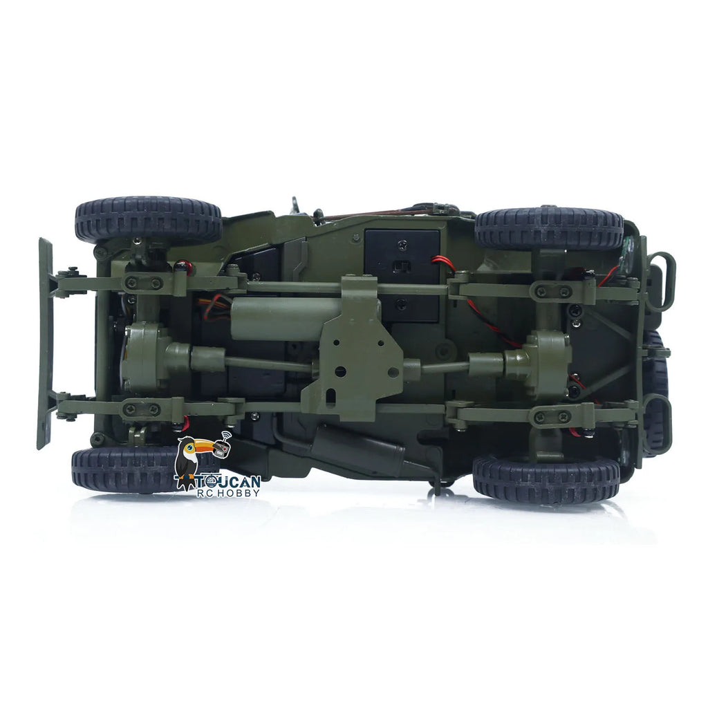 RC Off Road Cars 1/16 4*4 RTR Vehicle Electric  Remote Control Military Truck Model Metal Car Shell Drive Shafts Light System