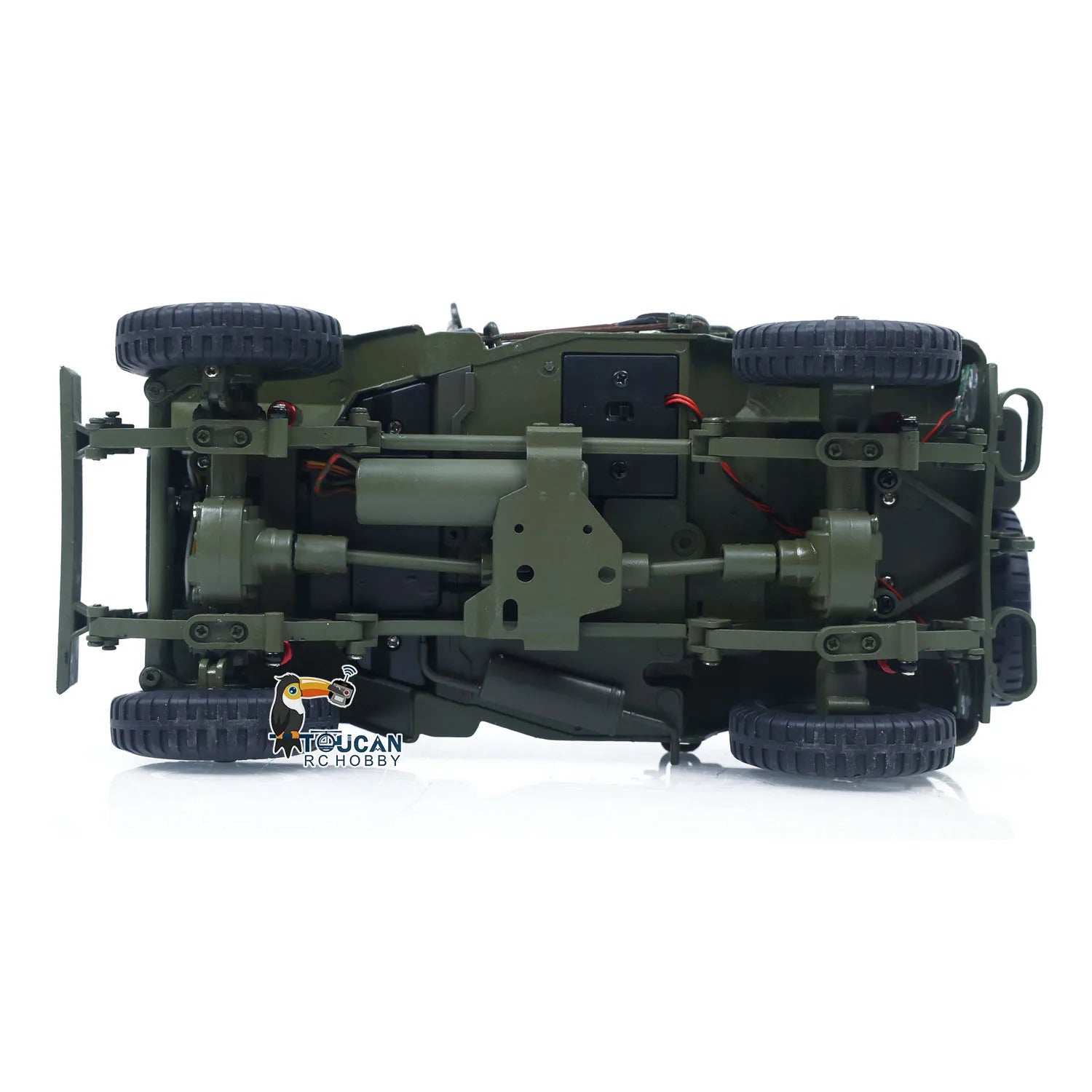 RC Off Road Cars 1/16 4*4 RTR Vehicle Electric  Remote Control Military Truck Model Metal Car Shell Drive Shafts Light System