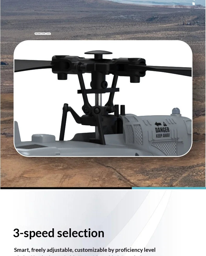 RC UH-1 Huey Helicopter, 4-Channel, Optical Flow Positioning, Altitude Hold, Easy One-Key Flight for Beginners