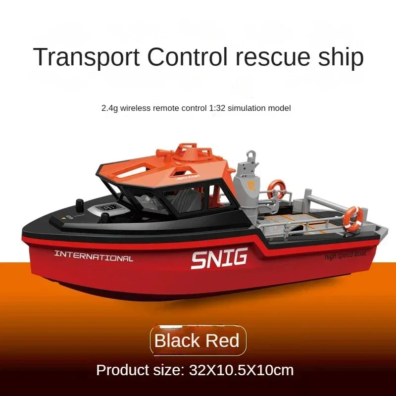 RC Rescue Boat Simulation Model High Speed Turbojet Brushless Speedboat Remote Control Boat Model Toy Gift Electric Yacht