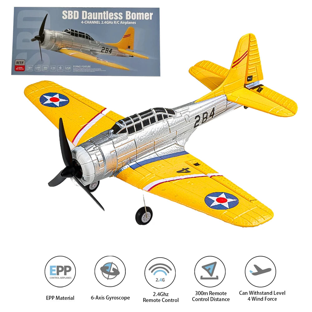 Z63  QF012 Four Channel Rc Plane 2.4G Remote Control Stunt Aircraft EPP Fixed Wing Model Foam Toy Aircraft Gift For Adults