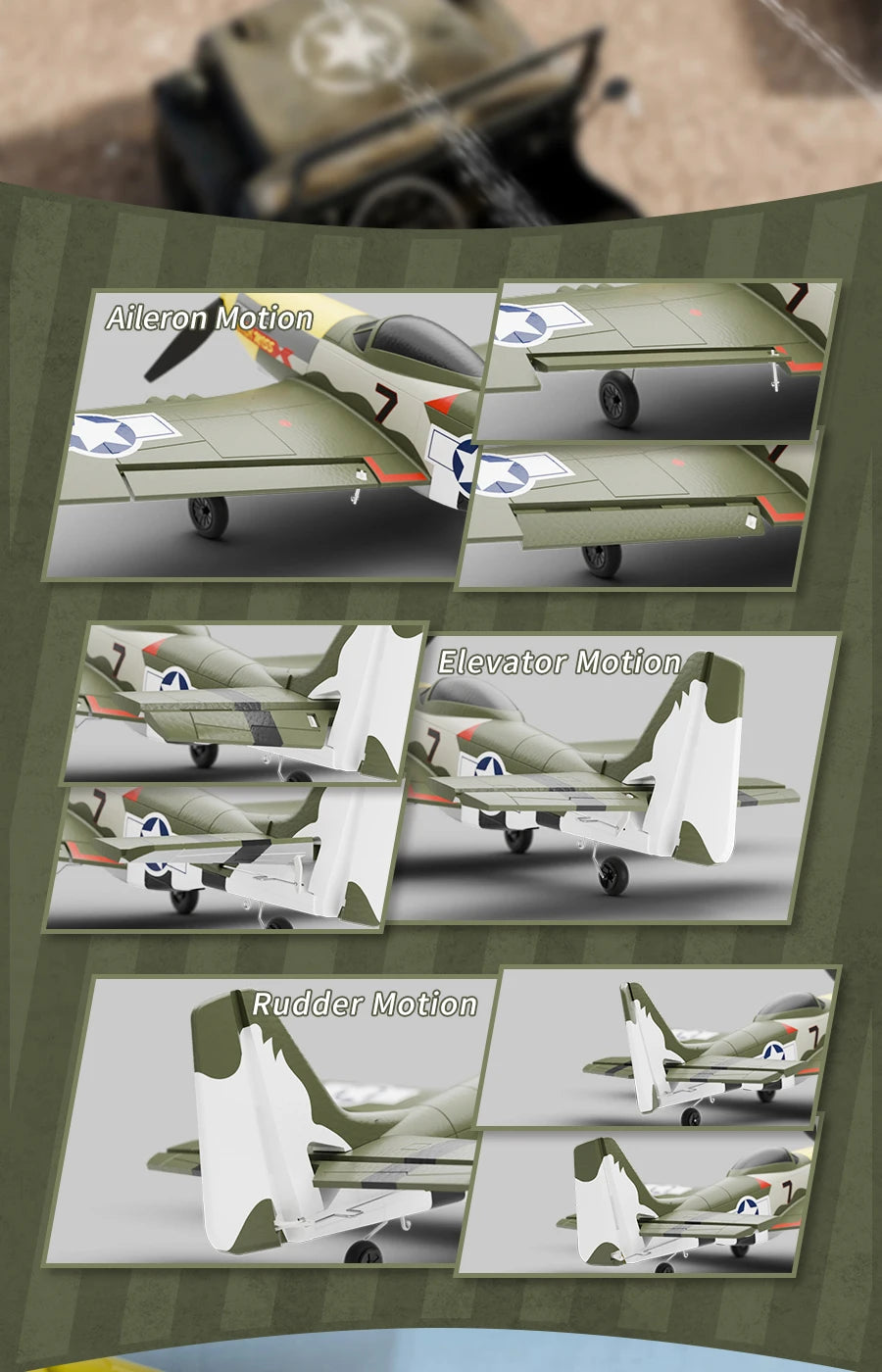 P51 Mustang RC Plane 2.4G 4CH 6 Axis EPP Foam 410MM Fixed Wingspan One Key Aerobatic RC Fighters Glider Toys Gifts
