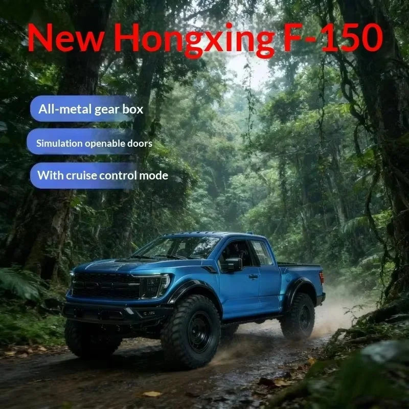 Hongxing New F-150 Rc Car 1:12 Scale 4wd Off-Road Pickup Truck Full Metal Gearbox Realistic Open Doors Cruise Control Rc Vehicle