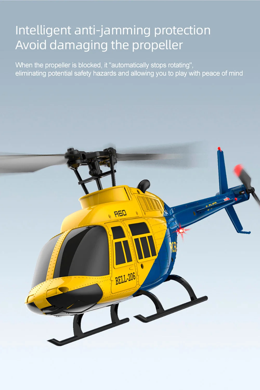 RC ERA A60 4CH Helicopter 1/42 BELL-206 Optical Flow Positioning 120M 6-Axis Gyro RC Plane