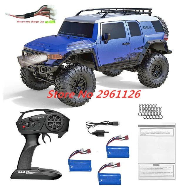 47CM Large RC Climbing Car 4WD 2.4G 1:10 Full Scale Multi-terrain Driving Remote Control Car Full Proportional Rock Crawler Toy