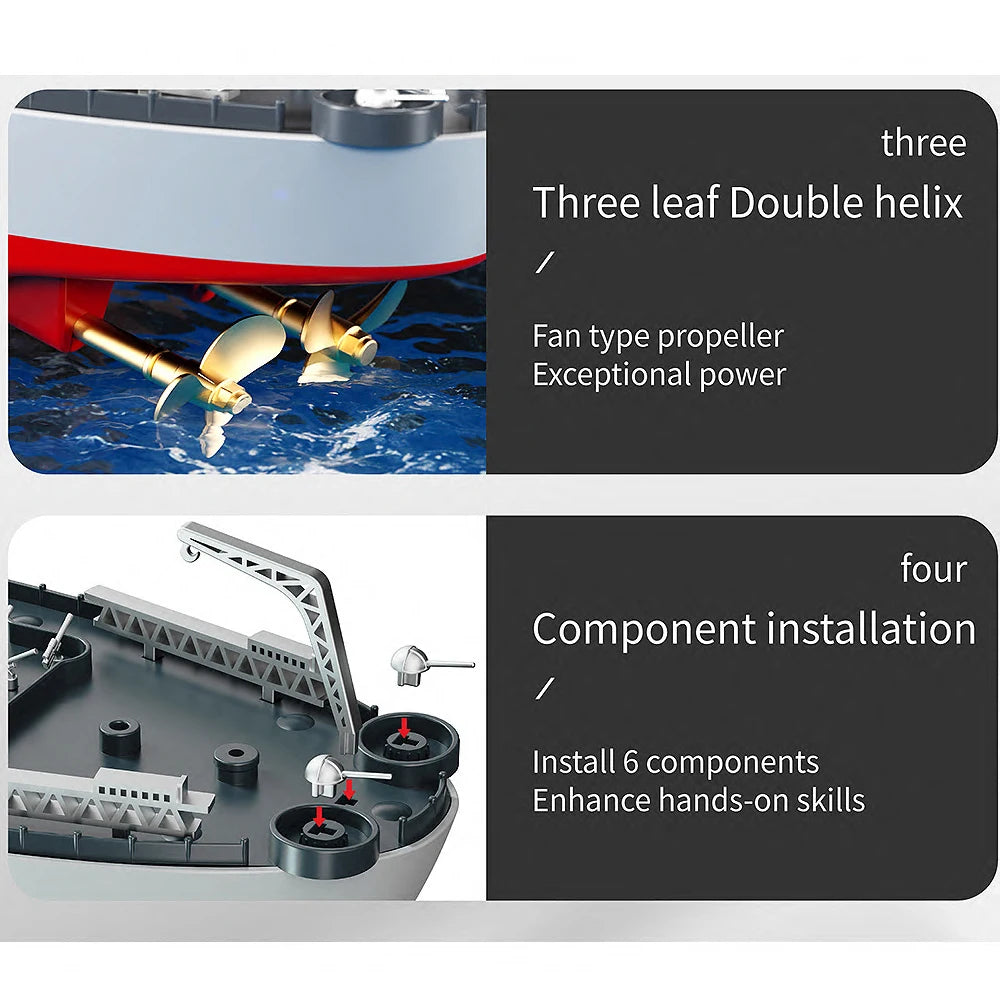 1:275 Scale 31 Inch Large Remote Controlled Warship Battleship Rc Ship On Lakes Pools Rivers Exhibits Models For Kids Boys A