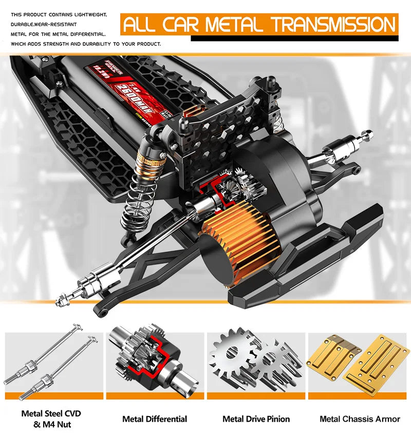 1:8 Large Size RC Car 60KM/H High-Speed RC Drift Racing Car 2.4G Super Shock Absorber RC Truck Car Toys  Model Adults Gifts