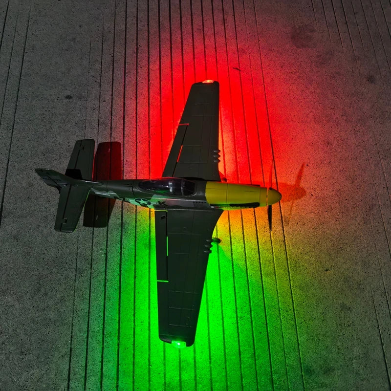 RC Plane 5CH 3D/6G Fixed-wing RC Airplane P51D Mustang RTF for Adults Beginners Easy to Fly Removable Brushless Fighter Helicopt