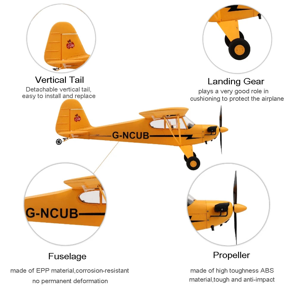 News Park10 J3-CUB RC Airplane RTF EPP RC 1406 Brushless Motor WLtoys A160 Upgrad 3D/6G System 650mm Wingspan Kit For Adult Gift