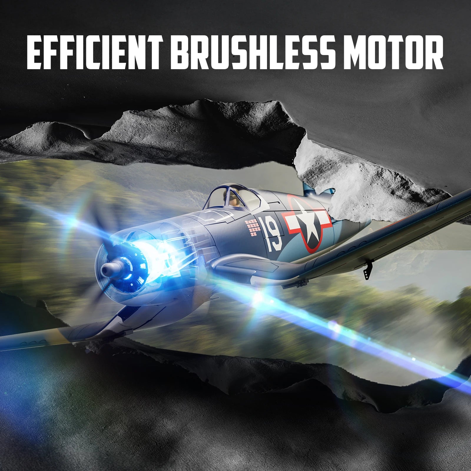 New Volantex F4U Corsair RC Plane With Brushless motor 2.4G 4CH 500MM Fixed Wingspan EPP Foam RC Aircraft One Key Aerobatic