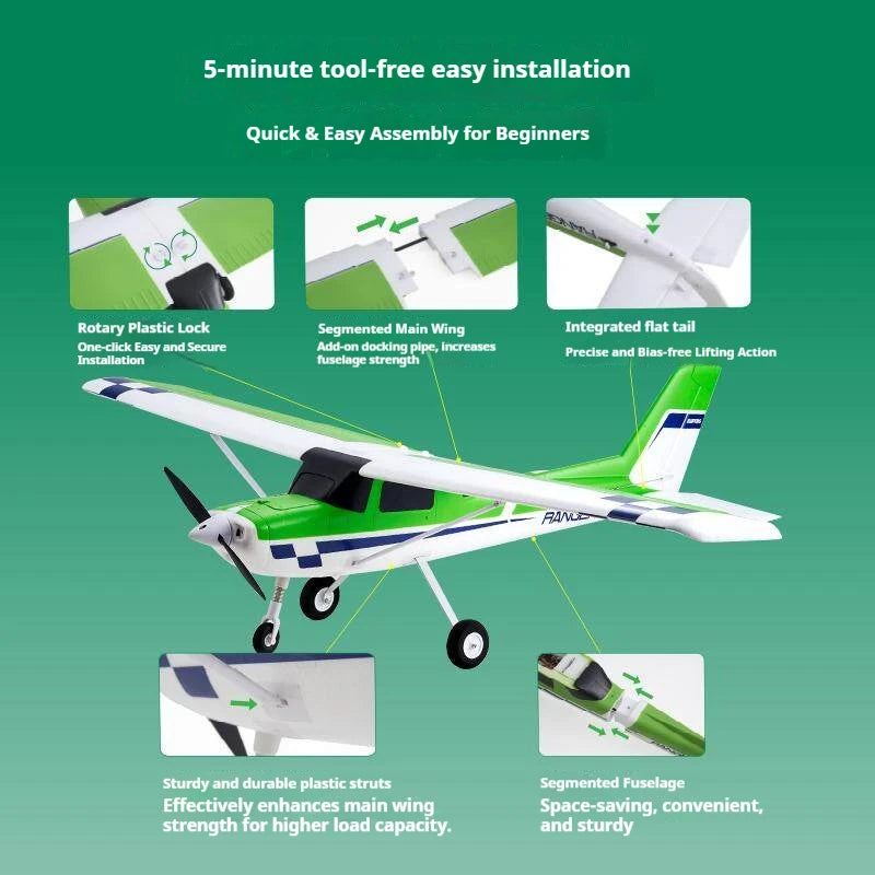 Fms Guardian Rc Fixed Wing Airplane 1220Mm Crash Resistant Beginner Training Rtf Electric Rc Plane With Flight Simulator Outdoor
