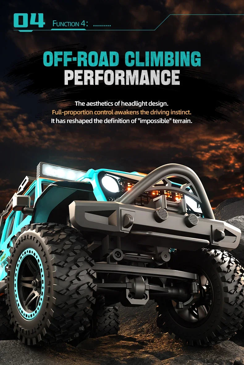 RC Climbing Car 1:20 4WD with LED Light 2.4G 20KM/H High Speed RC Climbing Vehicle Toy Gifts for Boys Girls Kids RC Stunt Car