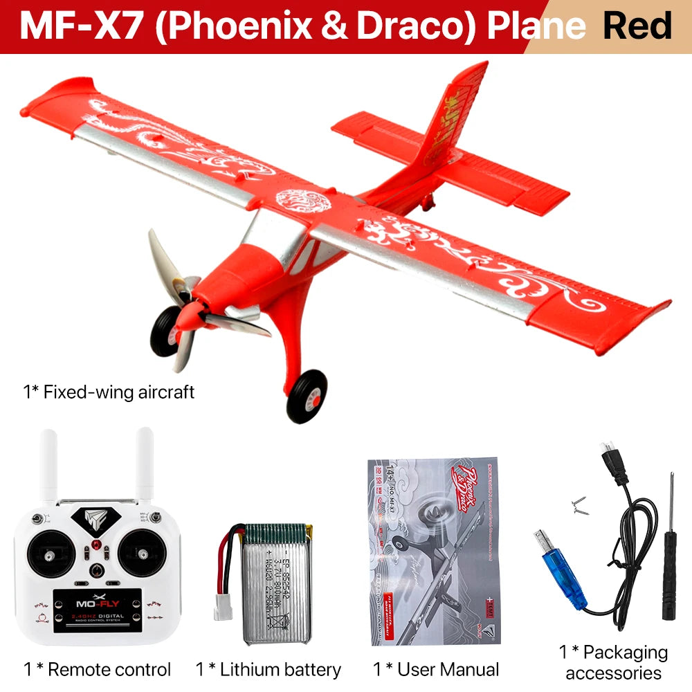 9IMOD RC Fixed Wing Plane 1/22 Scale MF-X7 Phoenix & Draco 3 Flight Modes EPP Material Brushless 18min Flight RTF Aircraft