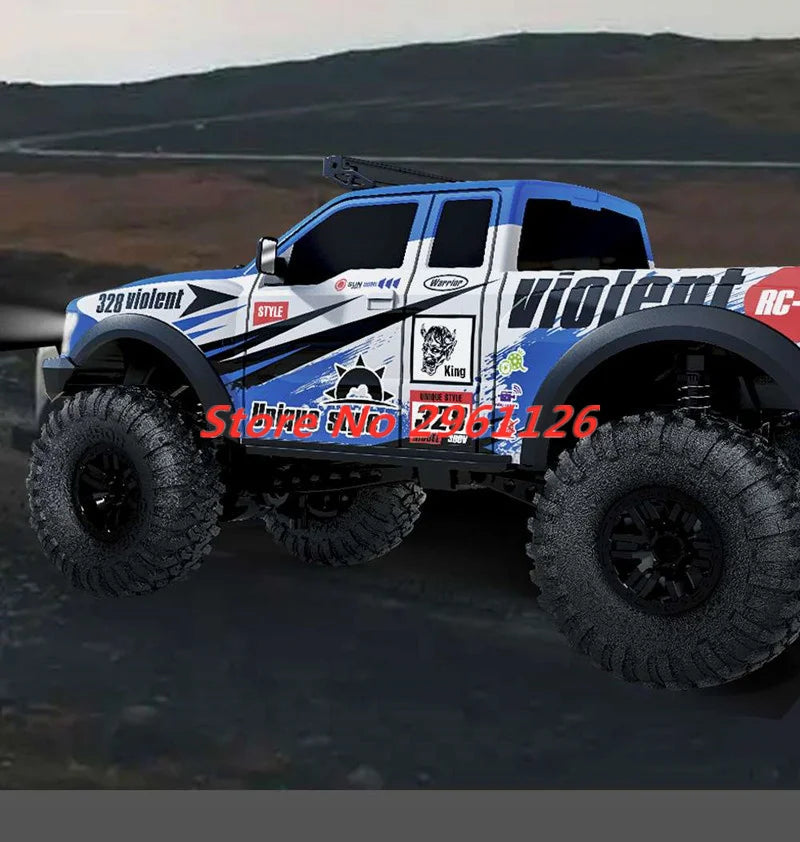 47CM Large RC Climbing Car 4WD 2.4G 1:10 Full Scale Multi-terrain Driving Remote Control Car Full Proportional Rock Crawler Toy