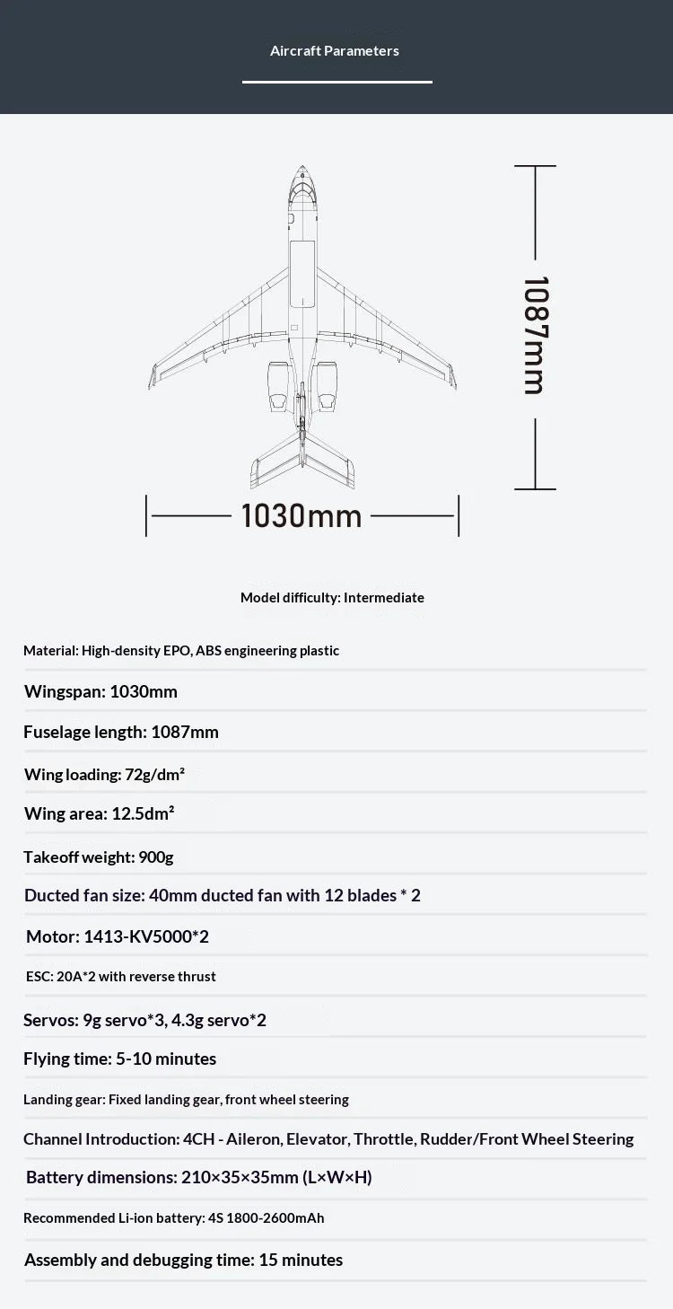 In Stock Xfly Electric Rc Airplane Dual 40mm-J65 Business Jet Fixed Wing Outdoor Scale Model For Adult Rc Hobby Enthusiasts