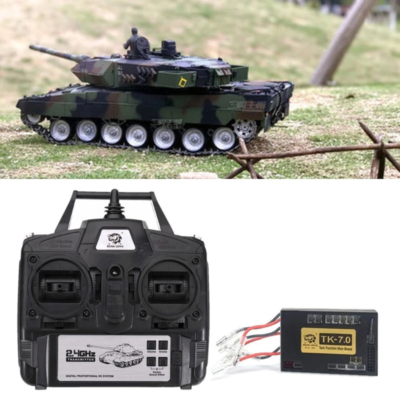 Digital Radio Spare Part 7.0 Version RC Main Board or 2.4GHz Transmitter Receiver for Kid’s Henglong 1/16 RC