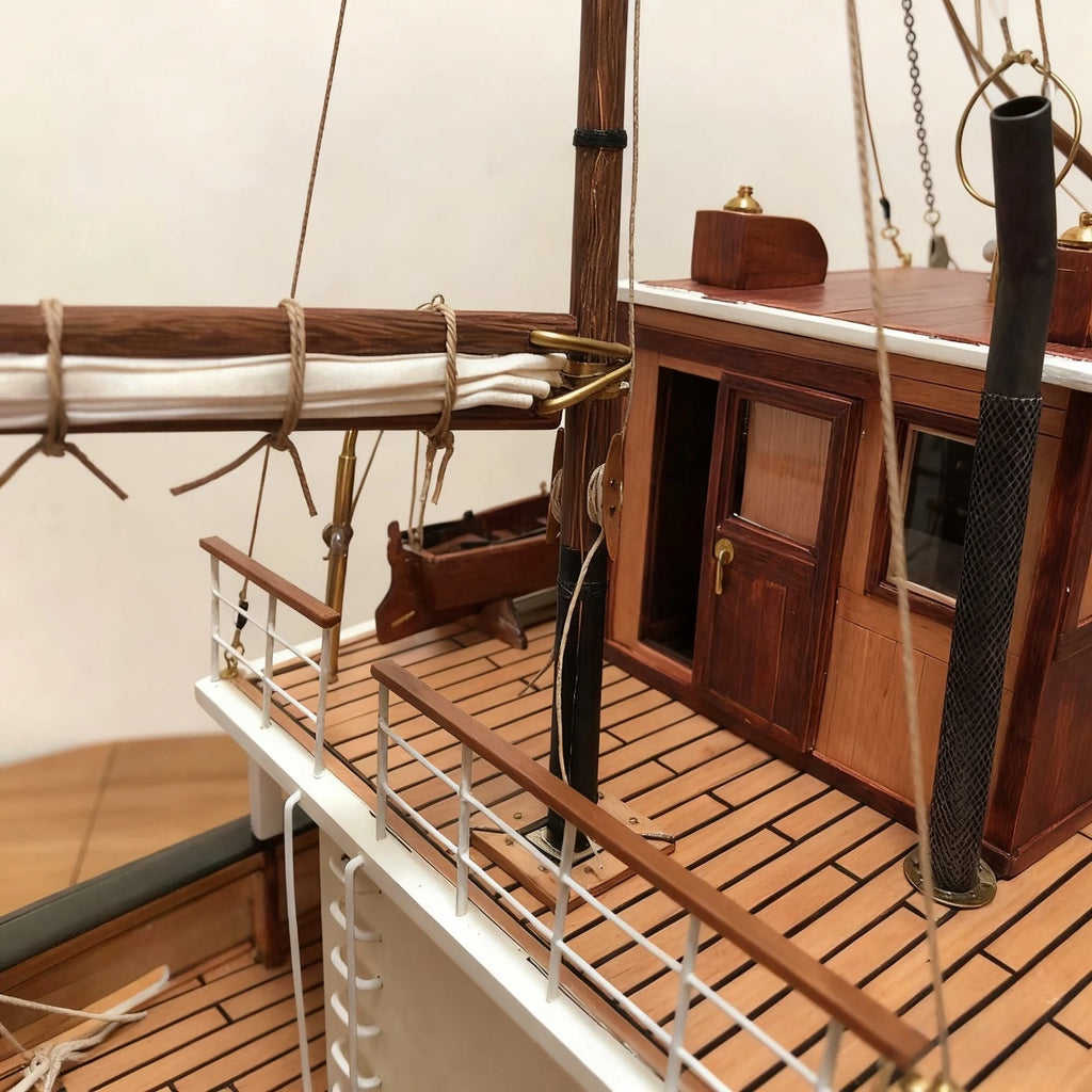 RC Ships113cm Artur RC Fishing Boat Meticulously Crafted Wooden RC Schiffe Model Kit Ship Toy