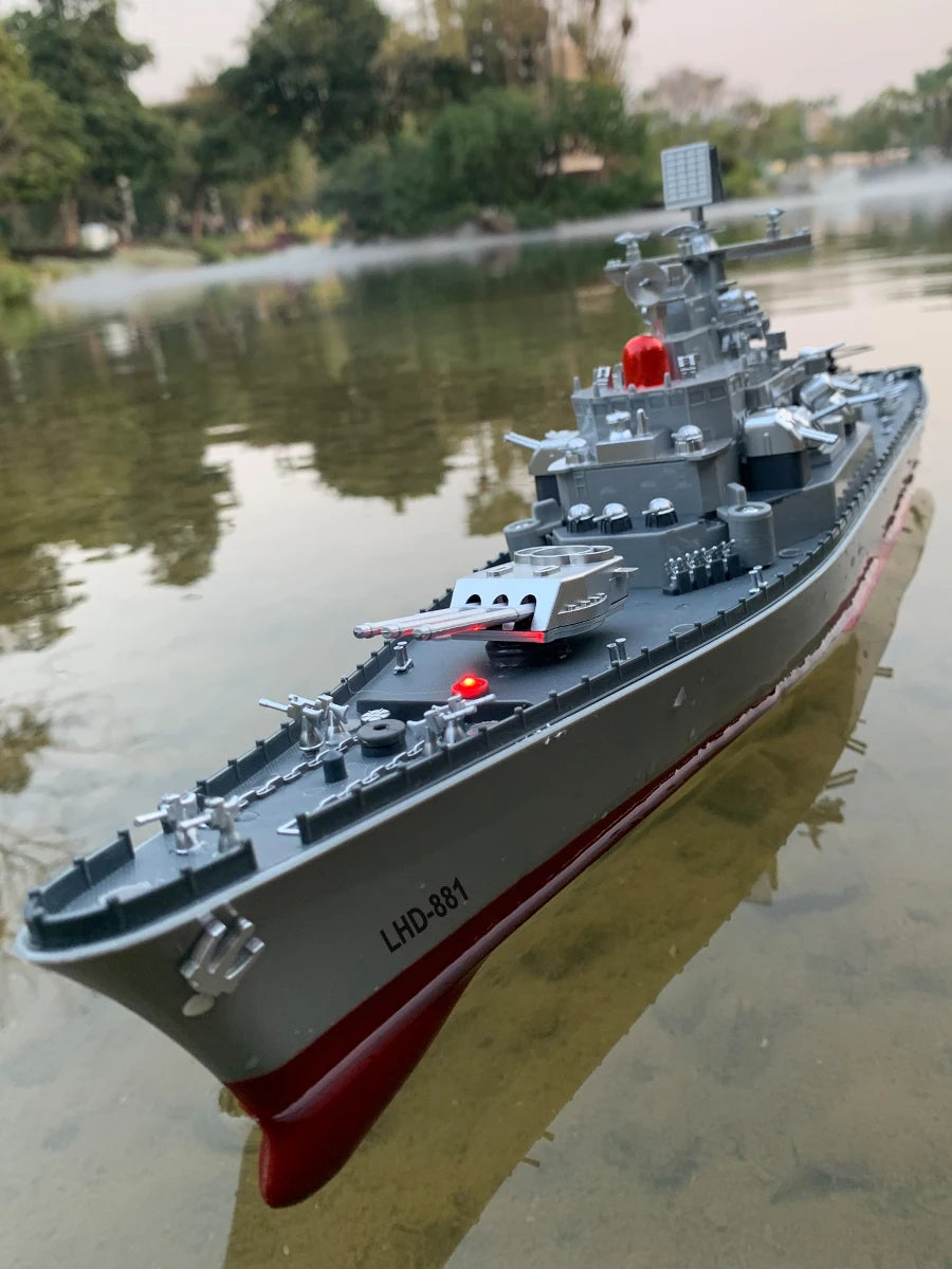 1:275 Scale 31 Inch Large Remote Controlled Warship Battleship Rc Ship On Lakes Pools Rivers Exhibits Models For Kids Boys A