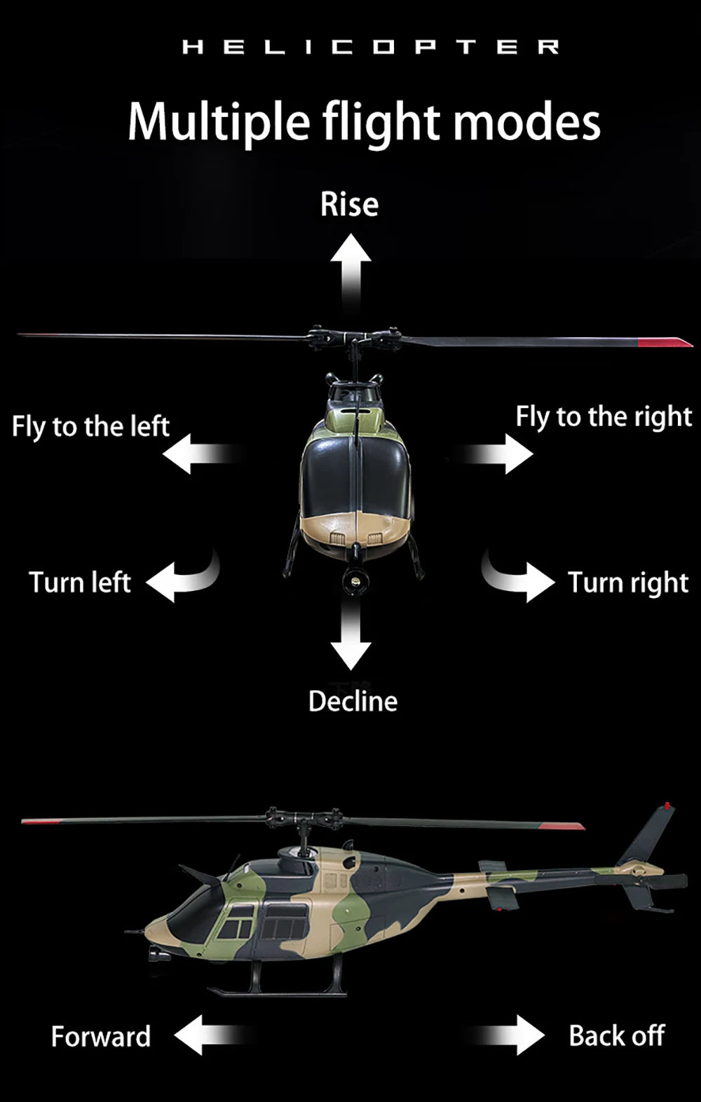 RC ERA RC Helicopter 1:33 Bell-206 Aircraft C138 6CH  6-axis Gyro Remote Control Plane