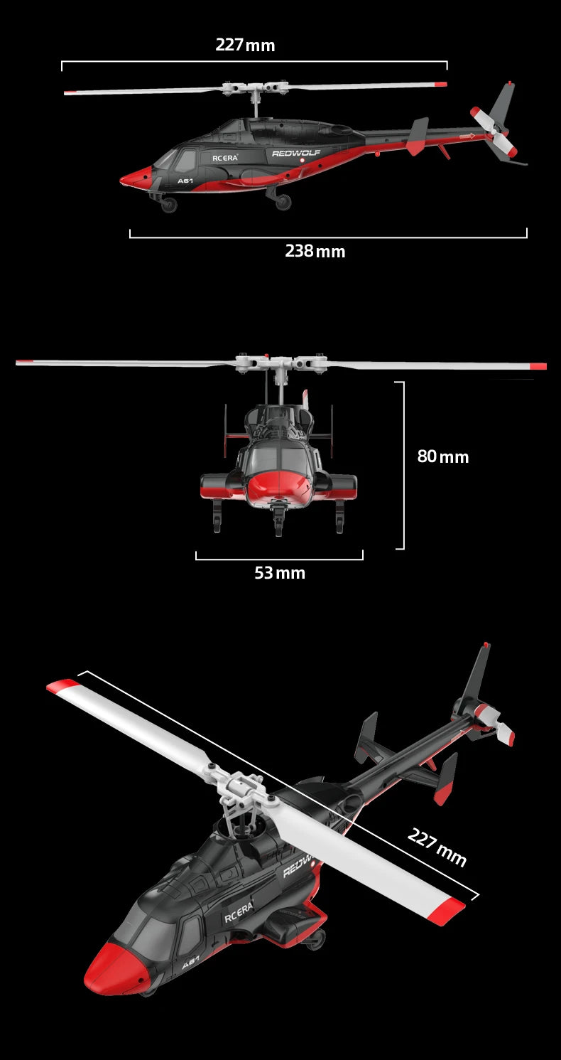 A61 RC Helicopter 2.4G 6-Aixs Gyroscope 4CH Altitude Hold Optical Flow Remote Control Helicopter Toys For Kid Adult