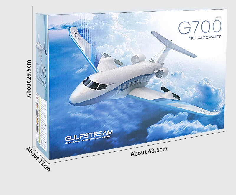NEW G700 RC Plane Private Jet 3CH Remote Control Glider Gulfstream G700 RTF RTF 6-axis Gyro Stabilizer Airplane Toys Kids Adults