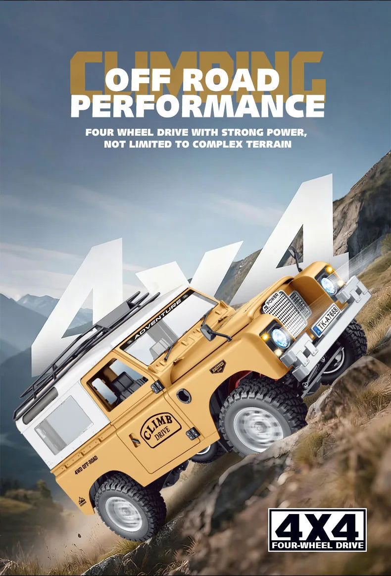 New 1:10 Full Scale Pickup 4X4 Professional Remote RC Defender Simulated Off-Road Climbing Vehicle RC CAR
