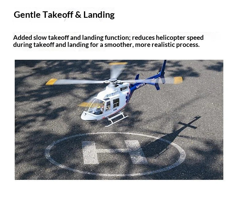 New Bell 407 Rc Helicopter Flywing 470 Scale Brushless RC Plane 4 Propellers 10CH With 4S 5000mAh RC Airplane Model Adults Gifts