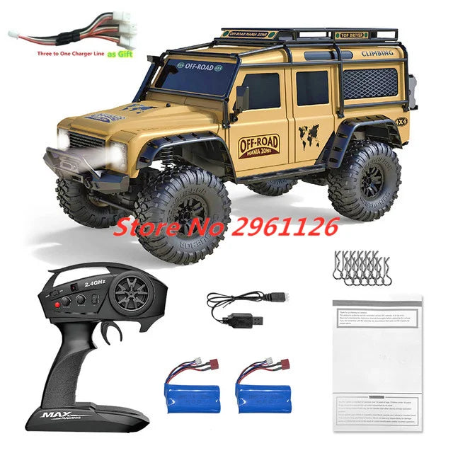 47CM Large RC Climbing Car 4WD 2.4G 1:10 Full Scale Multi-terrain Driving Remote Control Car Full Proportional Rock Crawler Toy