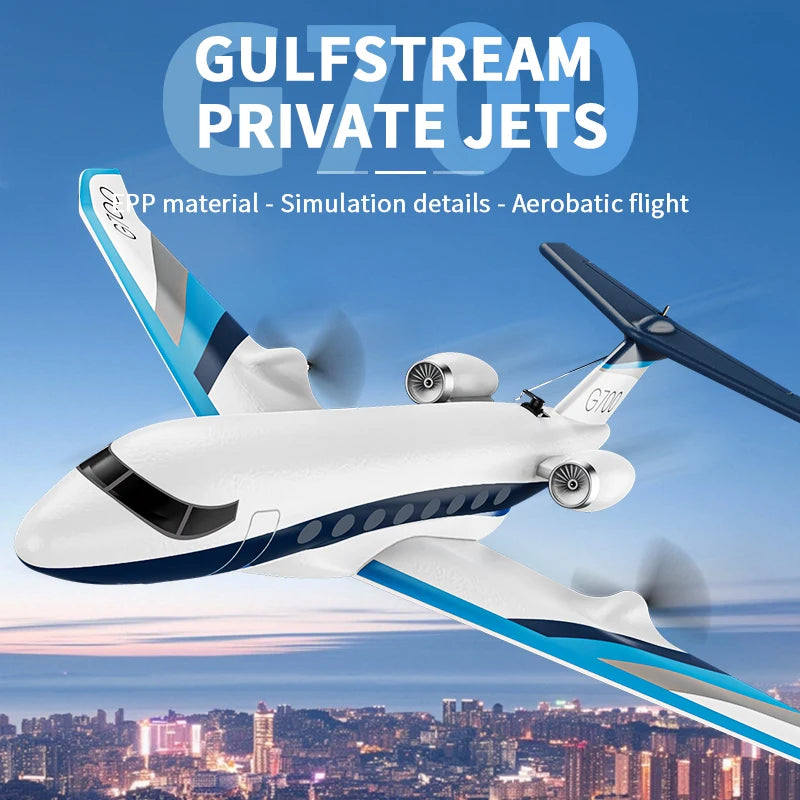 G700 Rc Plane Z67 Fixed-wing Rc Airplane Foam Toy Gulfstream 3-channel G700 Private Double Motor Control Airplane Model Gifts