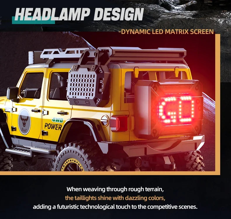 RC Climbing Car 1:20 4WD with LED Light 2.4G 20KM/H High Speed RC Climbing Vehicle Toy Gifts for Boys Girls Kids RC Stunt Car