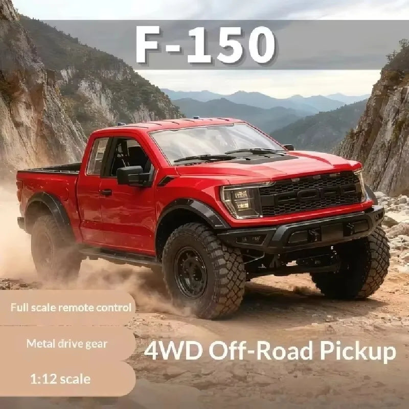 New Raptor F150 1/12 Rc Car Hongxing Simulation Rc Crawler Full Scale 4wd Off-Road Climbing Pickup Truck Model Boy Toy Gift