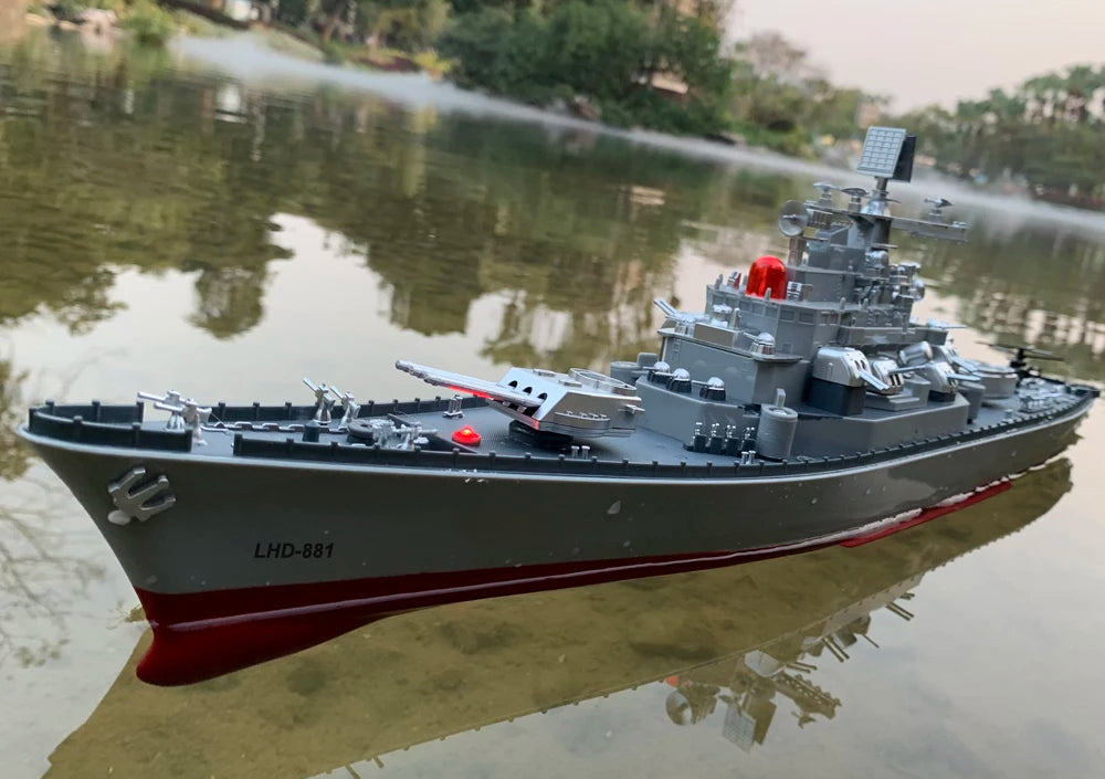 1:275 Scale 31 Inch Large Remote Controlled Warship Battleship Rc Ship On Lakes Pools Rivers Exhibits Models For Kids Boys A