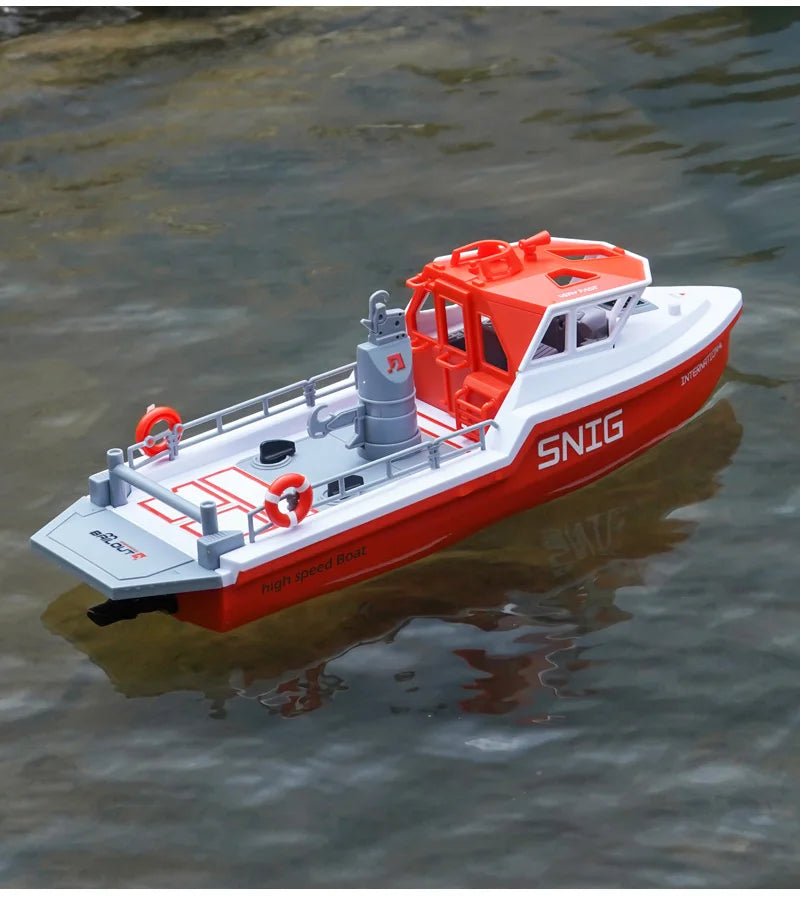 RC Rescue Boat Simulation Model High Speed Turbojet Brushless Speedboat Remote Control Boat Model Toy Gift Electric Yacht