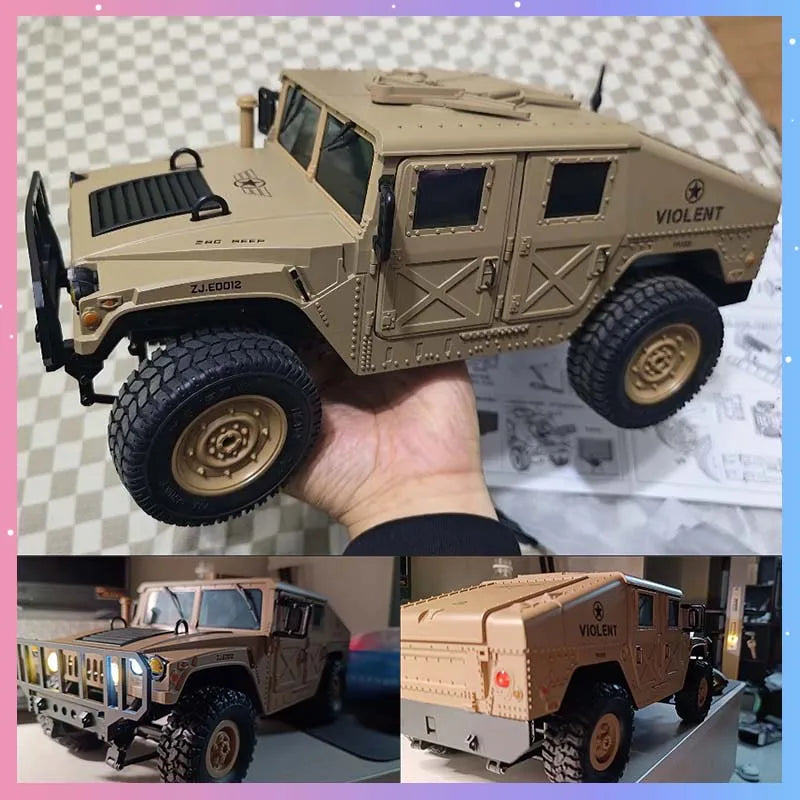 C8835 RC Car Full Scale 2.4G 4WD Remote Control Car All-Terrain Off-Road Climber With LED Lights Military Simulation Model Toy