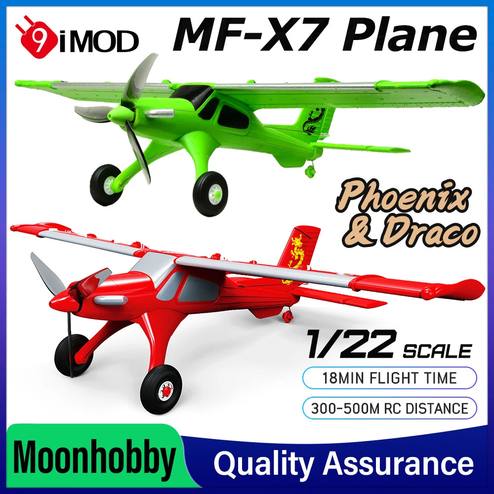 9IMOD RC Fixed Wing Plane 1/22 Scale MF-X7 3 Flight Modes EPP Brushless RTF Aircraft
