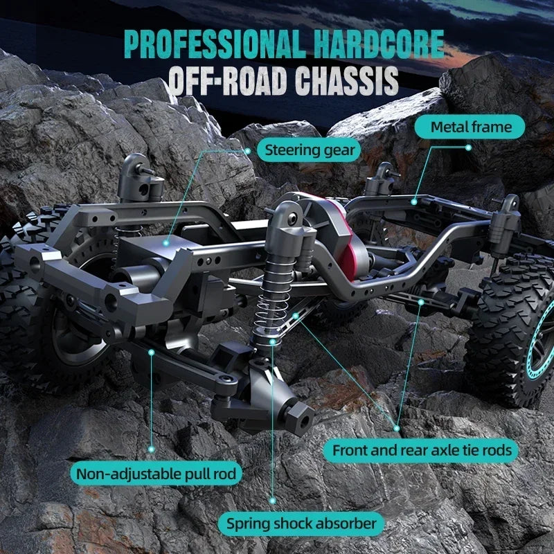 RC Climbing Car 1:20 4WD with LED Light 2.4G 20KM/H High Speed RC Climbing Vehicle Toy Gifts for Boys Girls Kids RC Stunt Car