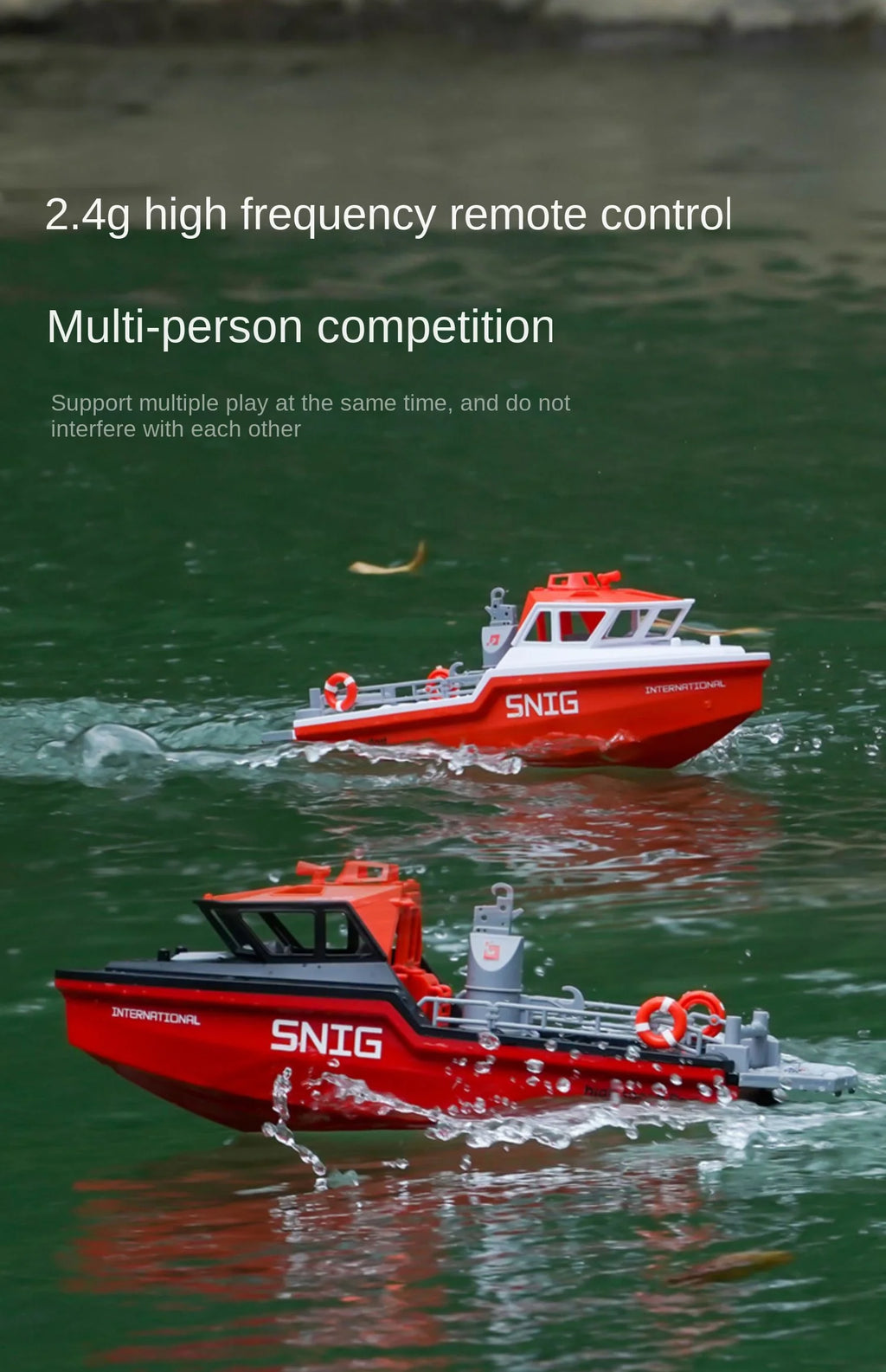RC Rescue Boat Simulation Model High Speed Turbojet Brushless Speedboat Remote Control Boat Model Toy Gift Electric Yacht