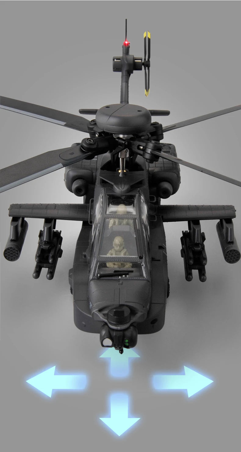 RC Helicopter C170 1:48 RC ERA Apache Remote Control Armed Helicopter Optical Flow Positioning 6CH Brushless Aircraft Model Toy
