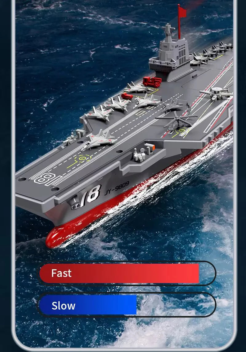 RC Warship 26.7 inch(68CM) Super Long Hull RC Boat Charging Military Children's Toy boy Electric Toy Ship Aircraft Carrier Warsh