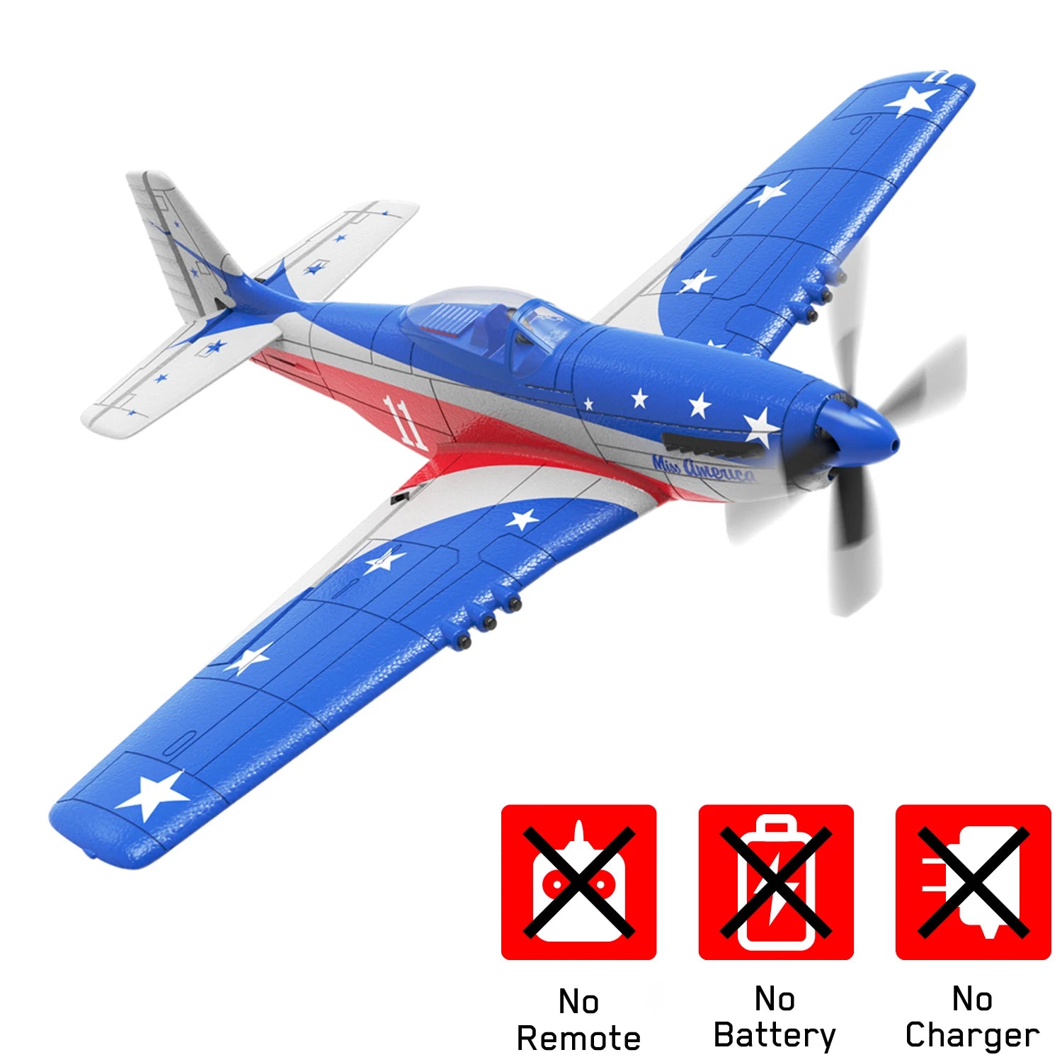 Volantex EPP P51D Mustang /BF109/P40/Zero PNP Plane 2.4G 4-CH 6-Axis One-key Aerobatic Warbird Mini Plane NO Remote