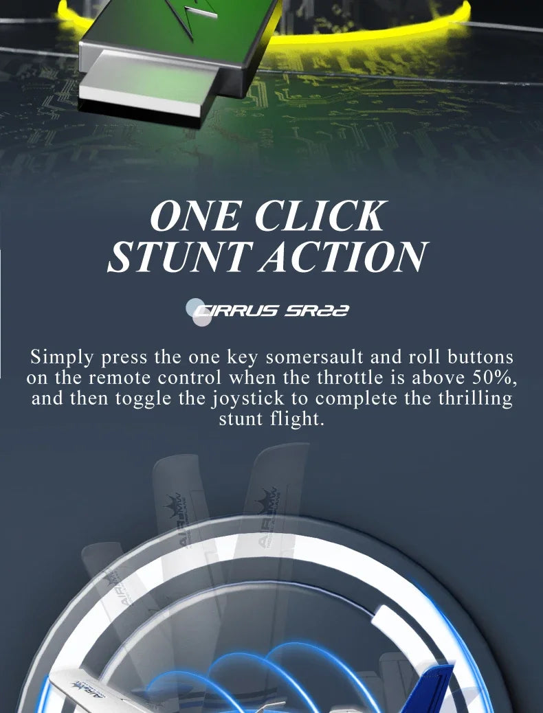 QIDI580 Stunt RC Glider Plane 4CH 2.4G Remote Control Brushless Aircraft EPP Foam Fixed Wing Airplane Model Toys for Children