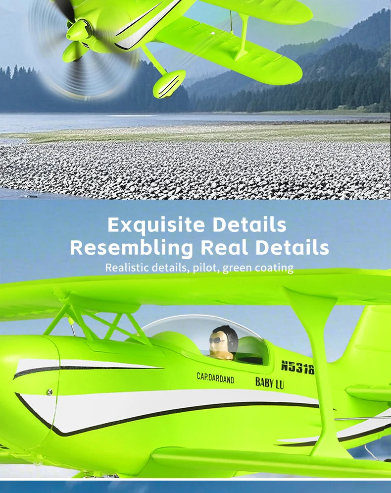 New 2026 WLtoys RC Airplane Brushless Motor 3D/6G with Gyroscope Biplane Four-Channel Plane Boy's Gift A310