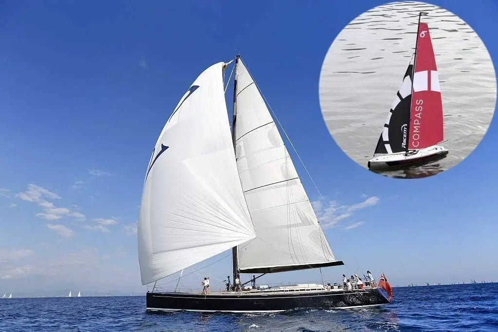 Remote Control Sailboat Model Huge for Adult Teens Fall Water Recreation Sailboat Model 84 Inch (213cm) Pre-Assembled Sail Acces
