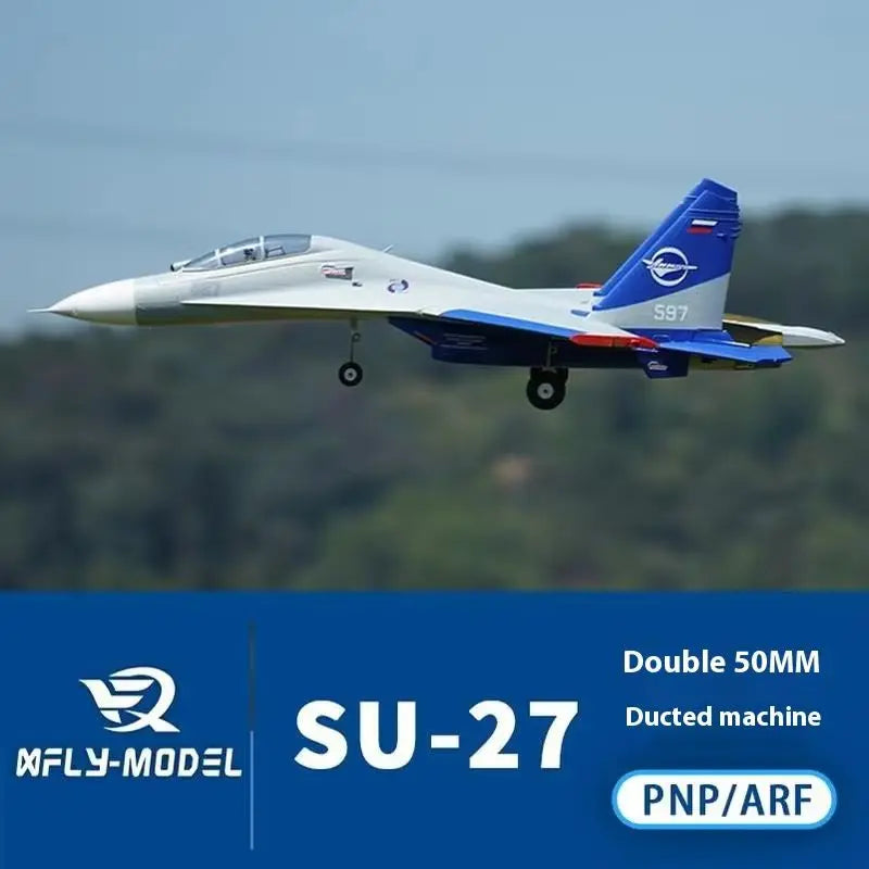 Xfly Double 50mm Su27 Twin Engine Jet Fighter Rc Plane Remote Control Assembly Fixed Wing Model