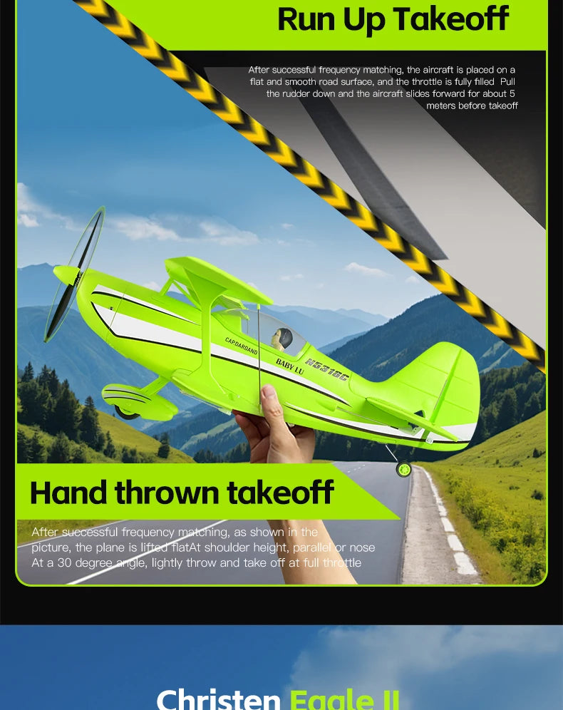 New 2026 WLtoys RC Airplane Brushless Motor 3D/6G with Gyroscope Biplane Four-Channel Plane Boy's Gift A310