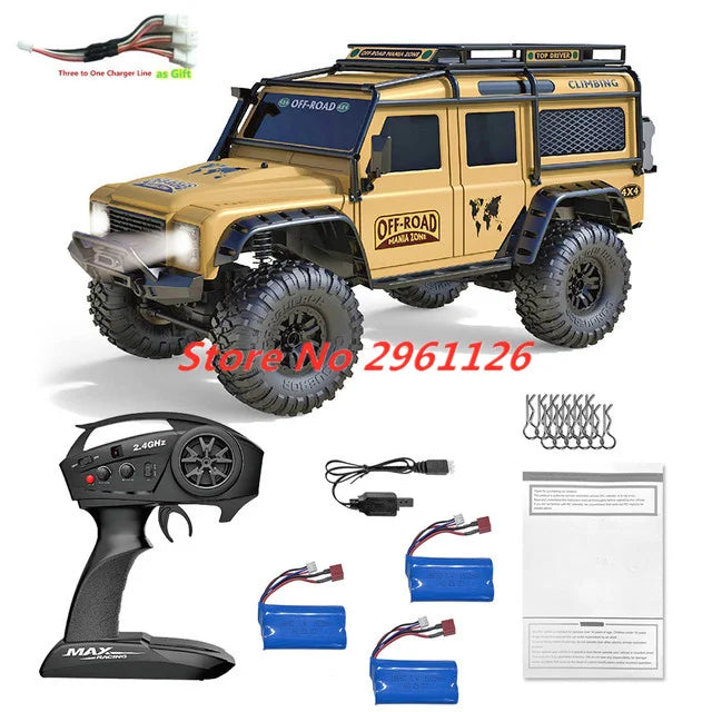 47CM Large RC Climbing Car 4WD 2.4G 1:10 Full Scale Multi-terrain Driving Remote Control Car Full Proportional Rock Crawler Toy