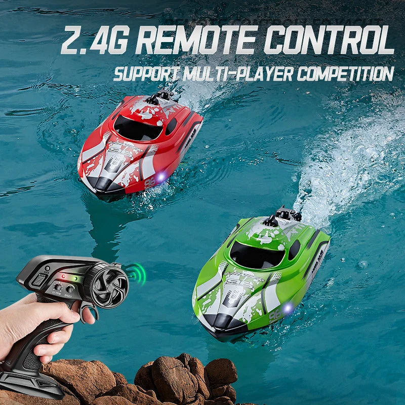 RC High-Speed Boat 25Km/h 2.4G Waterproof Remote Control Boats Ship Speedboats Remote Control Outdoor Toys for Kids Adult Gifts