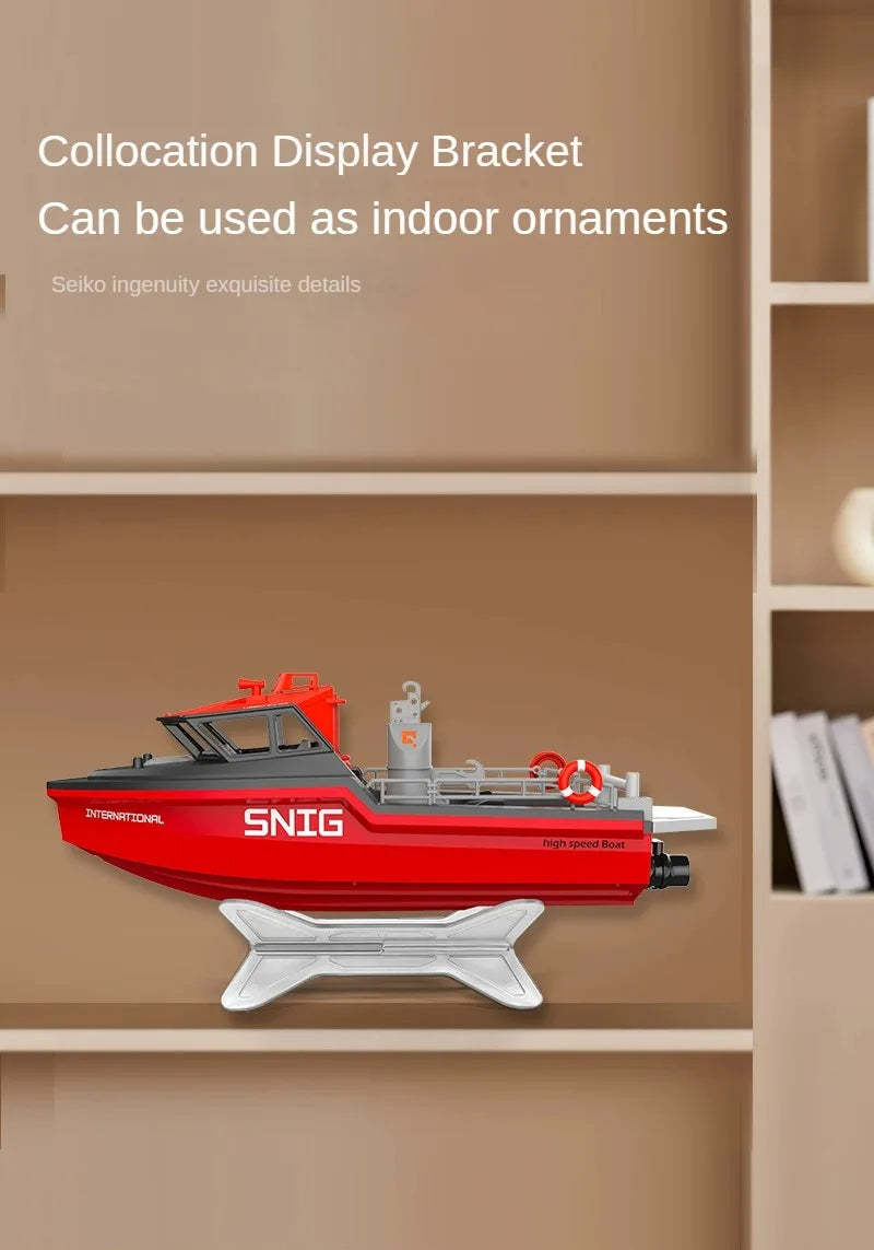 RC Rescue Boat Simulation Model High Speed Turbojet Brushless Speedboat Remote Control Boat Model Toy Gift Electric Yacht