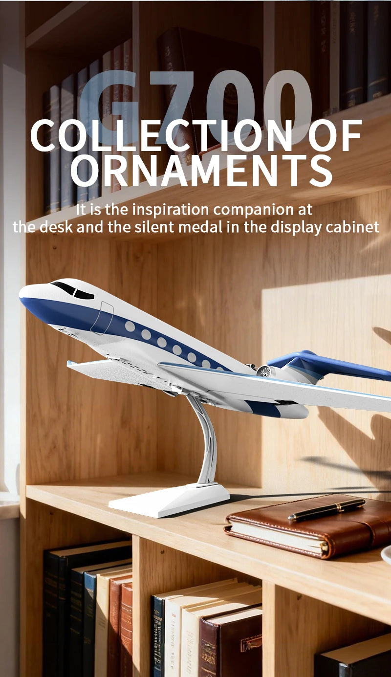NEW G700 RC Plane Private Jet 3CH Remote Control Glider Gulfstream G700 RTF RTF 6-axis Gyro Stabilizer Airplane Toys Kids Adults